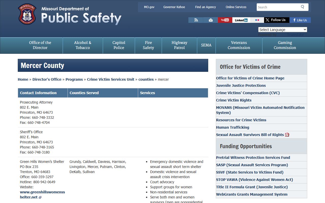 Mercer County Circuit Clerk-Recorder justice contact records