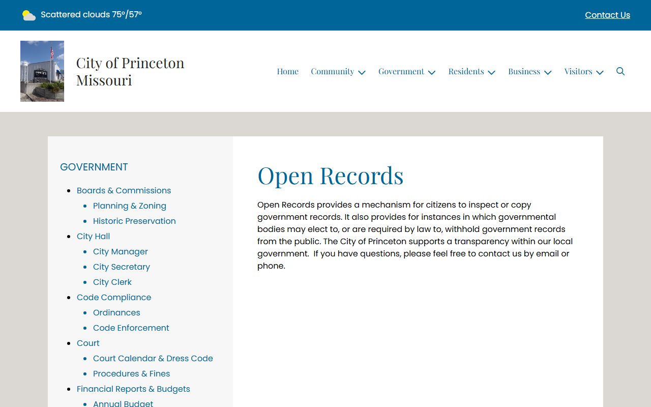 Mercer County Circuit Clerk-Recorder Princeton open records page