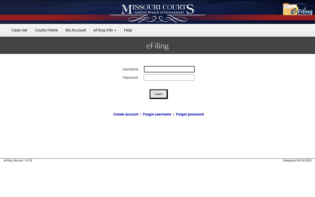 Mercer County court dockets Missouri eFiling system