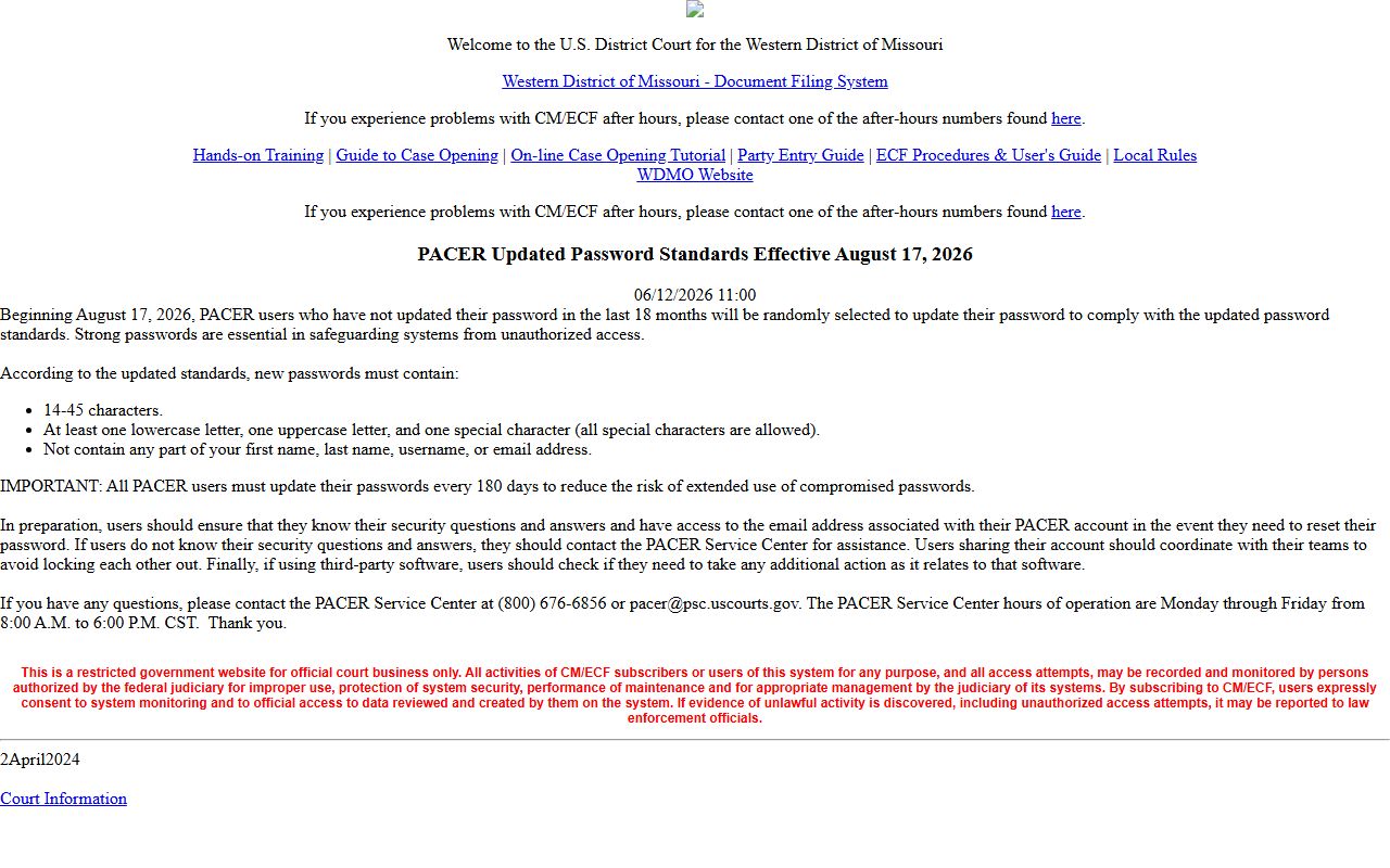 Mercer County Circuit Court federal CM ECF access