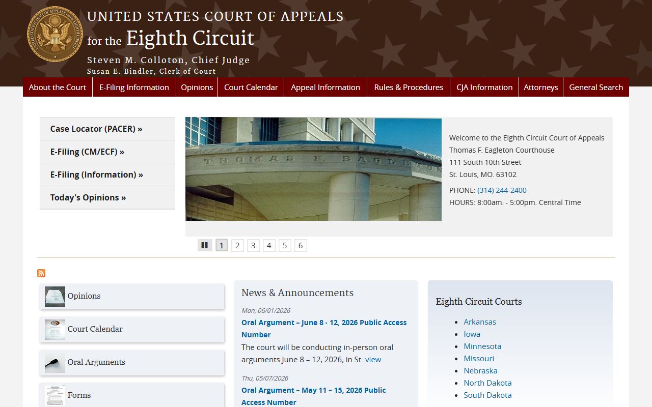 Mercer County Circuit Court Eighth Circuit federal appeals