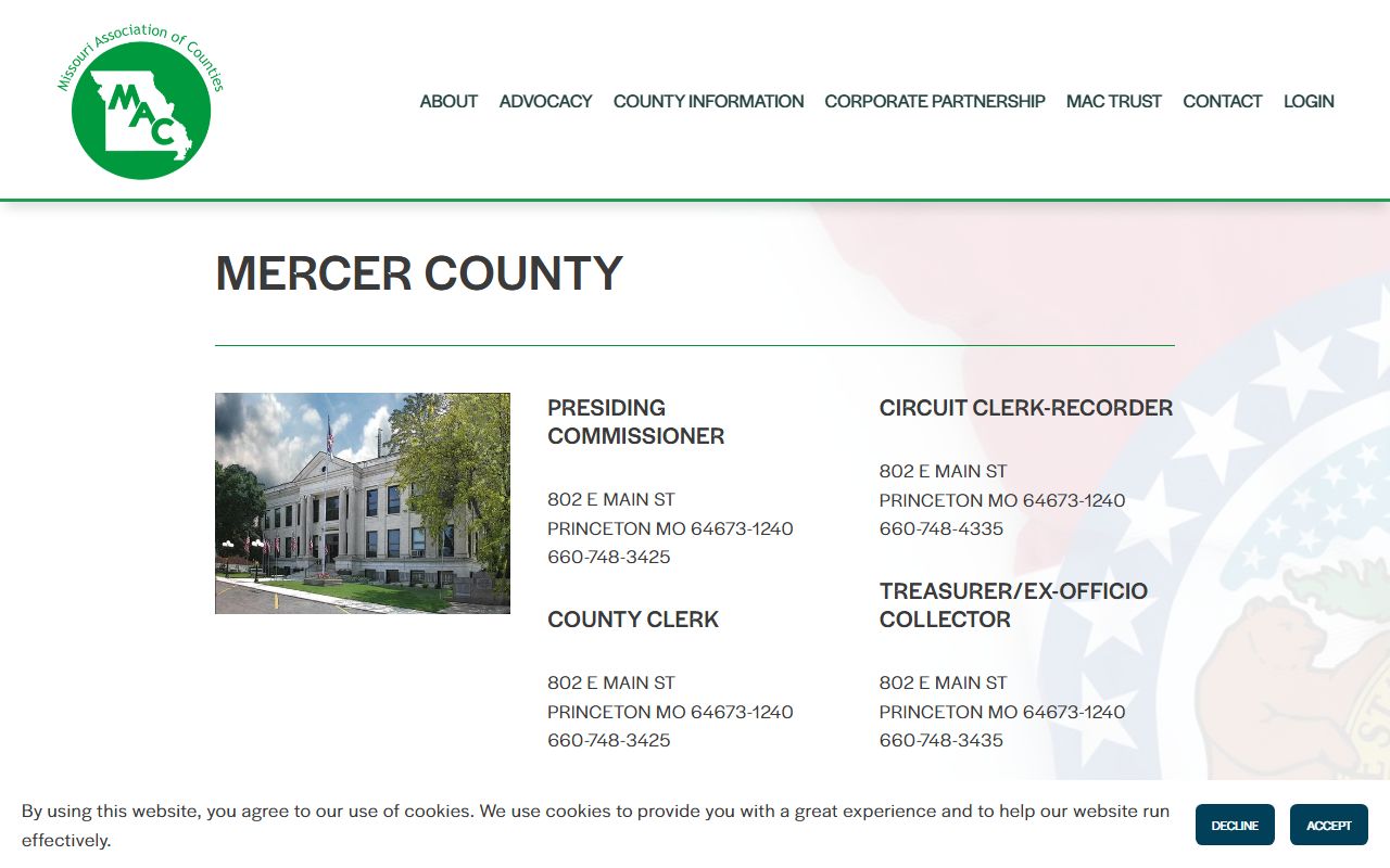 Mercer County court records directory for courthouse contacts