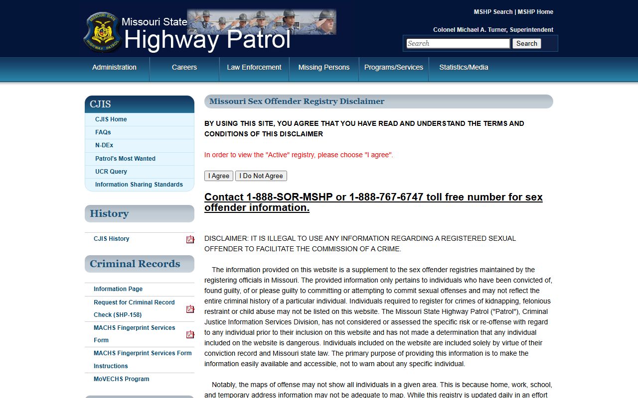Mercer County inmate records Missouri State Highway Patrol sex offender registry
