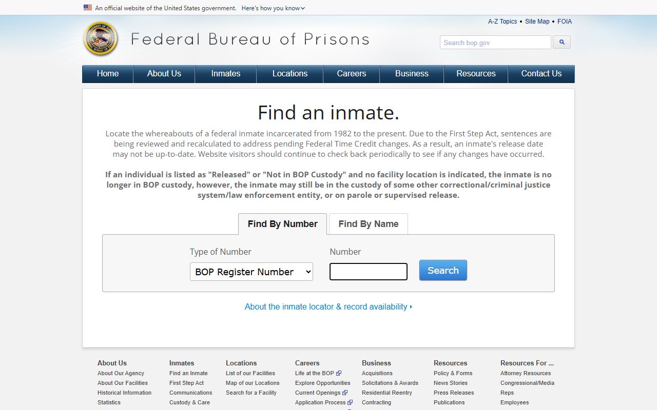 Mercer County inmate records Federal Bureau of Prisons inmate locator
